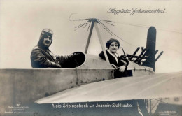 SANKE 183 - Alois STIPLOSCHECK Auf Jeannin-Atahlhaube FLUGPLATZ JOHANNISTHAL I - Airmen, Fliers