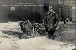 Sanke Piloten Immelmann Oberleutnant An Den Trümmern Eines Von Ihm Abgeschossenem Engl. Eindeckers I-II - Flieger