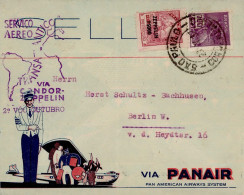 Zeppelin 9. Südamerikafahrt 1932 Brasilianische Post 28.10.32 Rs. Ak-O Dirigeable - Dirigibili