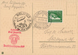 Zeppelinpost Fahrt Nach Bielefeld 23.7.39 I- Dirigeable - Dirigibili