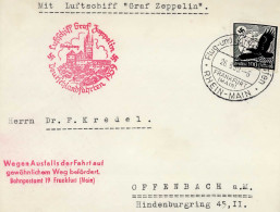 Zeppelinpost Fahrt Nach Königsberg (Ostpreußen) Ausfallstempel 1939 I-II Dirigeable - Aeronaves