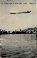 Zeppelin Zürich (Zürich) Erste Reise 1. Juli 1908 I- (Ecken Abgestossen) Dirigeable - Aeronaves