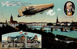 FRANKFURT/Main ILA 1909 - Gruss Von Der ILA 1909 (Klement 4) I-II Montagnes - Luchtschepen