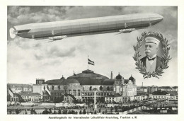 FRANKFURT/MAIN ILA 1909 - Seltene Riesenkarte AUSSTELLUNGSHALLE Der INTERNATIONALEN LUFTSCHIFFAHRT-AUSSTELLUNG Verlag Bl - Zeppeline