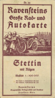 Auto Ravensteins Große Rad Und Autokarte  Maßstab 1: 300000 Nr. 44 Stettin Mit Rügen II (Faltriss) - Otros & Sin Clasificación