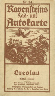 Auto Ravensteins Rad Und Autokarte  Maßstab 1:300000 Nr. 24 Breslau II (Faltriss) - Altri & Non Classificati
