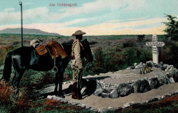 Kolonien Deutsch-Südwestafrika Am Heldengrab Litho Stempel Okahandja I-II Colonies - Historia