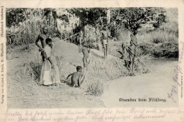 Kolonien Deutsch-Südwestafrika Beim Fischfang Soldatenbriefstempel U. Stempel Windhuk 02.10.1905 I-II Colonies - Histoire