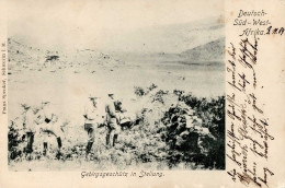 Kolonien Deutsch-Südwestafrika Gebirgsgeschütz In Stellung Feldpost Stempel Karibib 1906 II (bestossen, Schürfungen) Col - Histoire