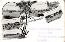 Kolonien Deutsch-Südwestafrika Gruss Aus DSWA Lithographie Stempel Keetmanshoop 1898 I-II Colonies Montagnes - Geschiedenis