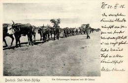 Kolonien Deutsch-Südwestafrika Ochsenwagen Stempel Windhuk 1906 I-II Colonies - Histoire