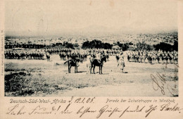 Kolonien Deutsch-Südwestafrika Windhuk Parade Der Schutztruppe Stempel Outjo 30.01.1905 I-II Colonies - Storia