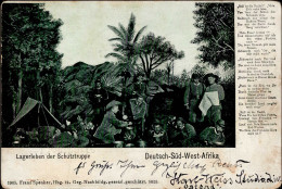 Kolonien Deutsch-Südwestafrika Schutztruppe Lagerleben Feldpost 1907 II (Ecken Bestossen, Fleckig) Colonies - History