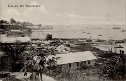 Kolonien Kamerun Blick Auf Den Kamerunfluß I-II (Klebereste RS) Colonies - Geschichte