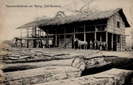 Kolonien Kamerun Factorei Gebäude Am Njong I-II (Marke Entfernt, Fleckig) Colonies - Histoire