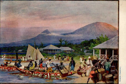 Kolonien Kamerun GANZSACHE 5 PFENNIG Victoria Sign. Hellgrewe I-II Colonies - History
