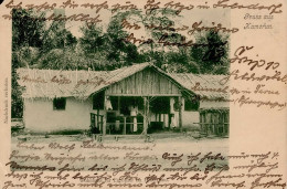 Kolonien Kamerun Wohnhaus Für Europäer Im Hinterland Stempel Kribi II (Ecken Beschädigt) Colonies - History