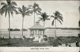 Kolonien Samoa Dampfer Greetings From Apia II (Marke Abgerissen) Colonies - Geschiedenis