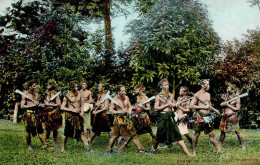 Kolonien Samoa Dance Of Samoan Head Hunters Litho I-II Colonies - Geschiedenis