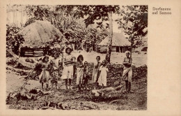 Kolonien Samoa Dorfszene Auf Samoa I-II Colonies - Geschiedenis