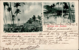 Kolonien Samoa Flaggenhissung In Malinuu Stempel Apia 23.01.1903 I-II (Eckbug) Colonies - Storia