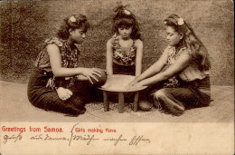 Kolonien Samoa Girls Making Kava I-II (Marke Entfernt, Kl. Eckbug) Colonies - Geschiedenis