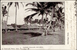 Kolonien Samoa Native Village Mulinuu II- (Marke Abgerissen, Riss) Colonies - Geschichte