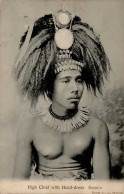 Kolonien Samoa Samoan High Chief With Head Dress I-II (leichter Bug) Colonies - Historia