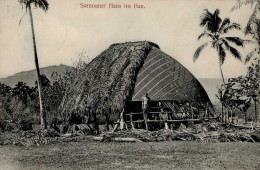 Kolonien Samoa Samoaner Haus Im Bau I-II (Marke Abgerissen) Colonies - History