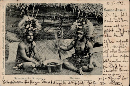 Kolonien Samoa Samoanische Krieger Mulingo I-II (Marke Entfernt, Kl. Eckbug) Colonies - Historia