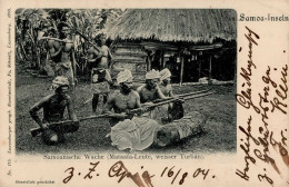 Kolonien Samoa Samoanische Wache Stempel Apia 16.08.1904 I-II (1x Marke Entfernt) Colonies - Geschichte