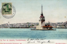 Deutsche Post Türkei La Tour De Leandre Stempel Constantinopel I-II - History