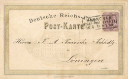 Vorläufer 1875 Hannover Geschäftsbücher- Und Papierfabrik Beneke Und Oldemeyer. Extrem Frühe Postkarte Mit Abbildung Der - Other & Unclassified