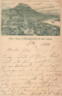 Vorläufer Königstein Stadt Und Festung Sächsische Schweiz 1899 (o-8305) I-II (VS/RS Fleckig, Ecke Gestaucht) - Sonstige & Ohne Zuordnung