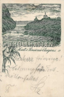 Vorläufer Trollhättan Schweden Hotel Utsigten 1894 II- (Riß, Stauchungen, VS/RS Fleckig) - Other & Unclassified