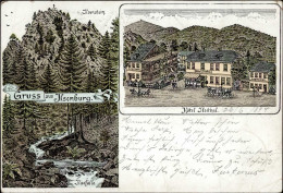 Vorläufer Ilsenburg (o-3705) Hotel Ilsethal Ilsenstein 1894 II- (Bugspuren, Mittelbug, Ecken Gestaucht) - Otros & Sin Clasificación