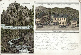 Vorläufer Ilsenburg (o-3705) Hotel Ilsethal Ilsenstein 1894 II- (Bugspuren, Mittelbug, Ecken Gestaucht) - Other & Unclassified