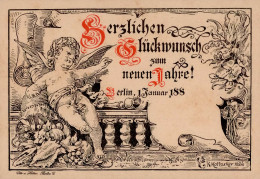 Vorläufer Neujahr Sign. K. Hoffacker 1886 Nicht Gelaufen I-II (VS/RS Fleckig) Bonne Annee - Andere & Zonder Classificatie