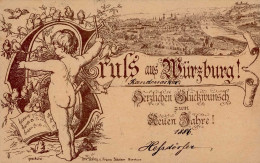 Vorläufer Scheiner Verlag 1886 Nr. 9 Würzburg II (leider Etwas Beschnitten) - Otros & Sin Clasificación