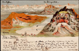 Berggesichter Sign. Hansen Rigi,  Pilatus, Mythen, Bürgenstock 1901 I-II (Ecken Gestaucht) Face à La Montagne - Unclassified