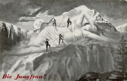 Berggesichter -Die Jungfrau- Mit CH 5 C Grün, DB -AMBULANT 28.VIII.06 1451 No.15- Nach Belgien I-II Face à La Montagne - Ohne Zuordnung