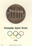 BERLIN OLYMPIA 1936 WK II - METALL-RELIEFKARTE BRANDENBURGER TOR I - Juegos Olímpicos