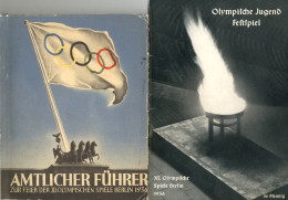 Olympiade 1936 Berlin Lot Mit Olympische Jugend Festspiel Eröffnungsfeier Lieder 42 S. Und Führer Zur Feier Der XI. Olyp - Olympic Games