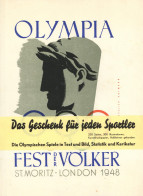 Olympiade Buch Olympia Fest Der Völker St. Moritz London 1948 Das Geschenk Für Jeden Sportler, Österreichische Staatsdru - Olympische Spiele