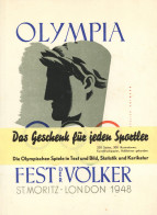 Olympiade Buch Olympia Fest Der Völker St. Moritz London 1948 Das Geschenk Für Jeden Sportler, Österreichische Staatsdru - Olympische Spelen