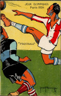 Olympiade Sommerspiele Fußball Paris 1924 Sign. Roowy I-II (RS Abschürfung) - Giochi Olimpici