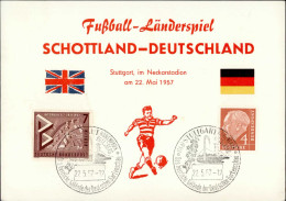 Fussball Stuttgart Länderspiel Schottland-Deutschland 1957 I-II - Voetbal