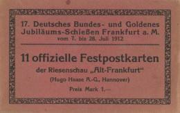 Schützen 11 Offizielle Feldpostkarten Vom 17. Deutschen Bundes- Und Goldenes Jubiläums-Schießen In Frankfurt A. M. 1912, - Tiro (armas)