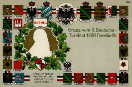 FRANKFURT/Main - XI.DEUTSCHES TURNFEST 1908 Prägelitho I - Otros & Sin Clasificación