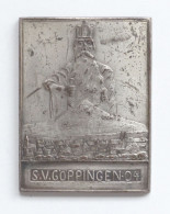 Turnfest Göppingen Plakette S.V. Göppingen 04 Für Den 2. Platz 100m Rückenschwimmen 1924 Ca. 4x5cm - Sonstige & Ohne Zuordnung